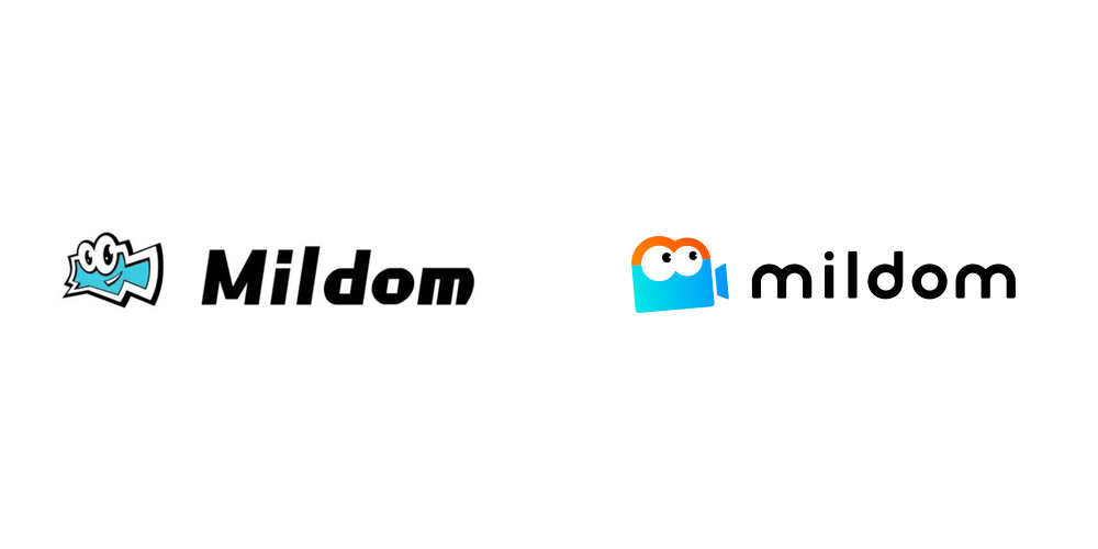 Mildom 新舊LOGO對比（左圖為舊）